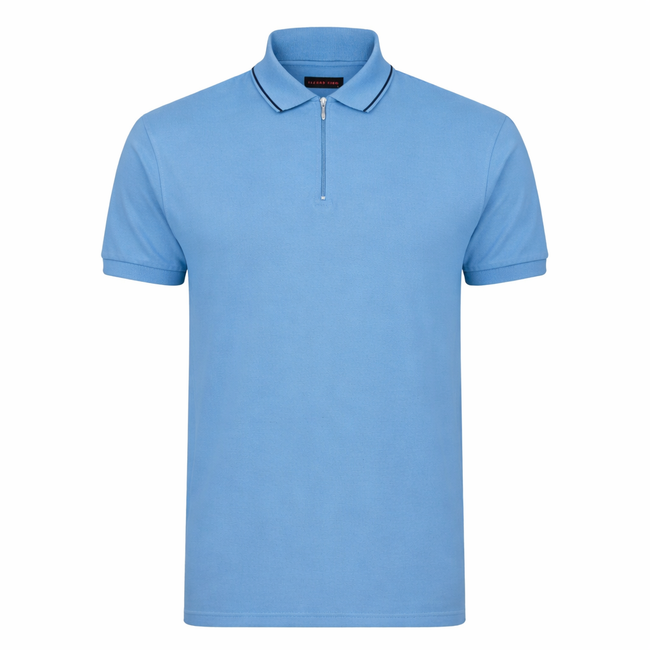 Lizard King Blue Zipper Polo Hover Image