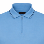 Lizard King Blue Zipper Polo
