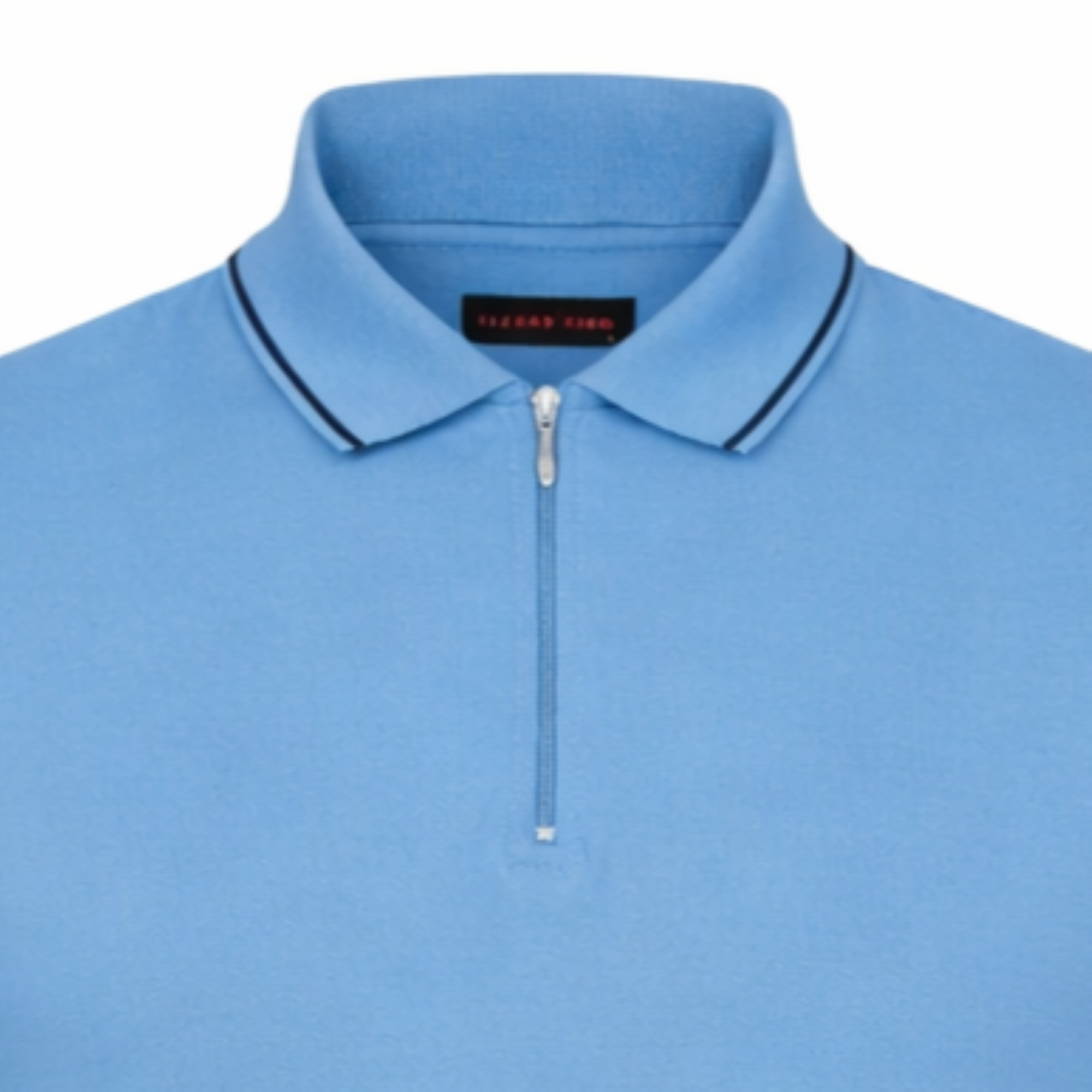 Lizard King Blue Zipper Polo