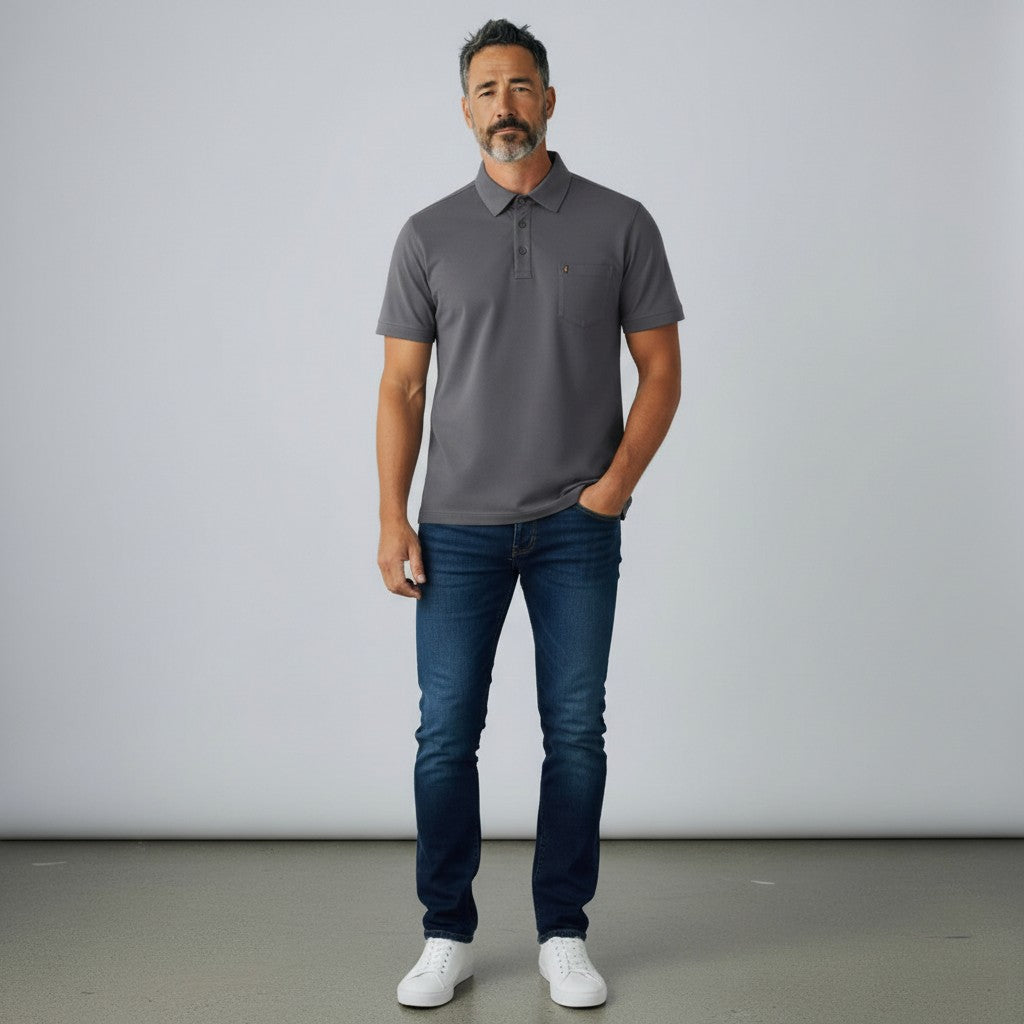 Gabicci Z05 Seasonal Plain Polo - Charcoal
