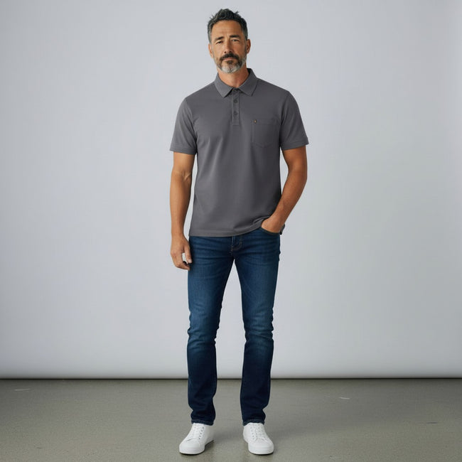 Gabicci Z05 Seasonal Plain Polo - Charcoal Main Image