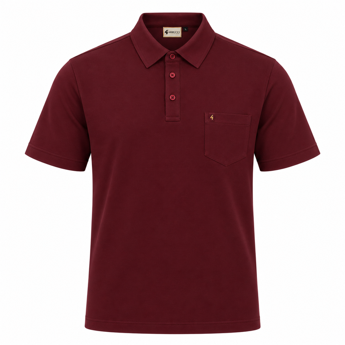 Gabicci Z17 Seasonal Patterned Polo Shirt - Claret