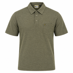 Gabicci Z17 Seasonal Patterned Polo Shirt - Caramel