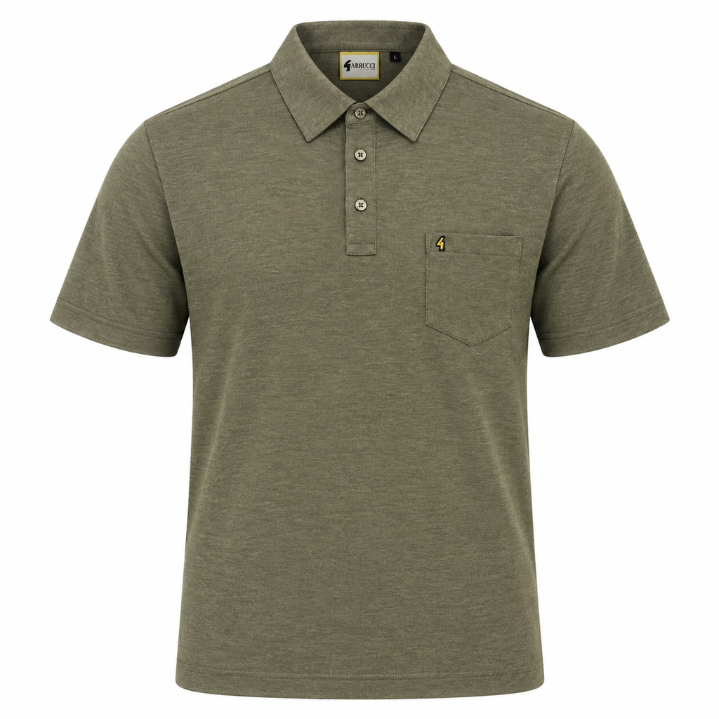 Gabicci Z17 Seasonal Patterned Polo Shirt - Caramel