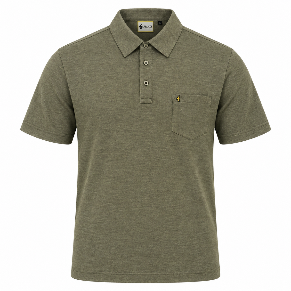 Gabicci Z17 Seasonal Patterned Polo Shirt - Caramel