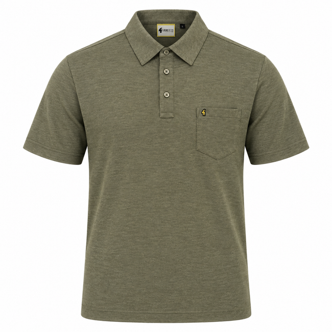Gabicci Z17 Seasonal Patterned Polo Shirt - Caramel Hover Image