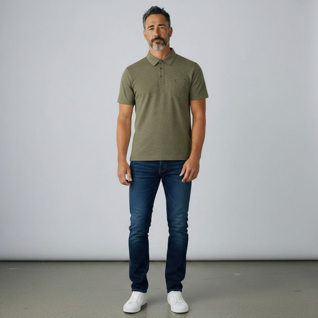 Gabicci Z17 Seasonal Patterned Polo Shirt - Caramel