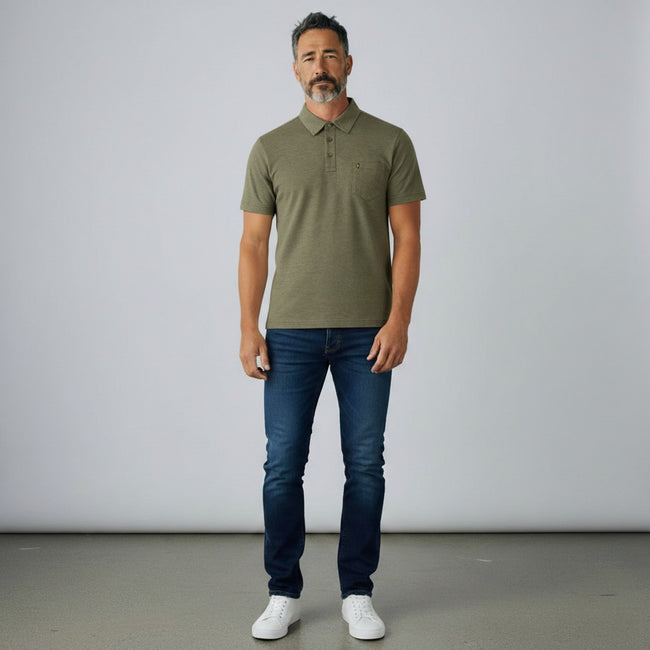 Gabicci Z17 Seasonal Patterned Polo Shirt - Caramel Main Image