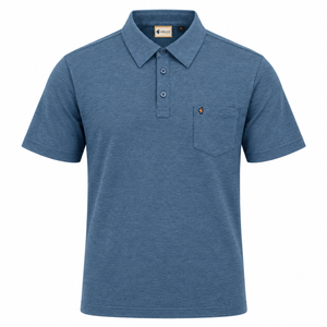 Gabicci Z17 Seasonal Patterned Polo Shirt - Airforce