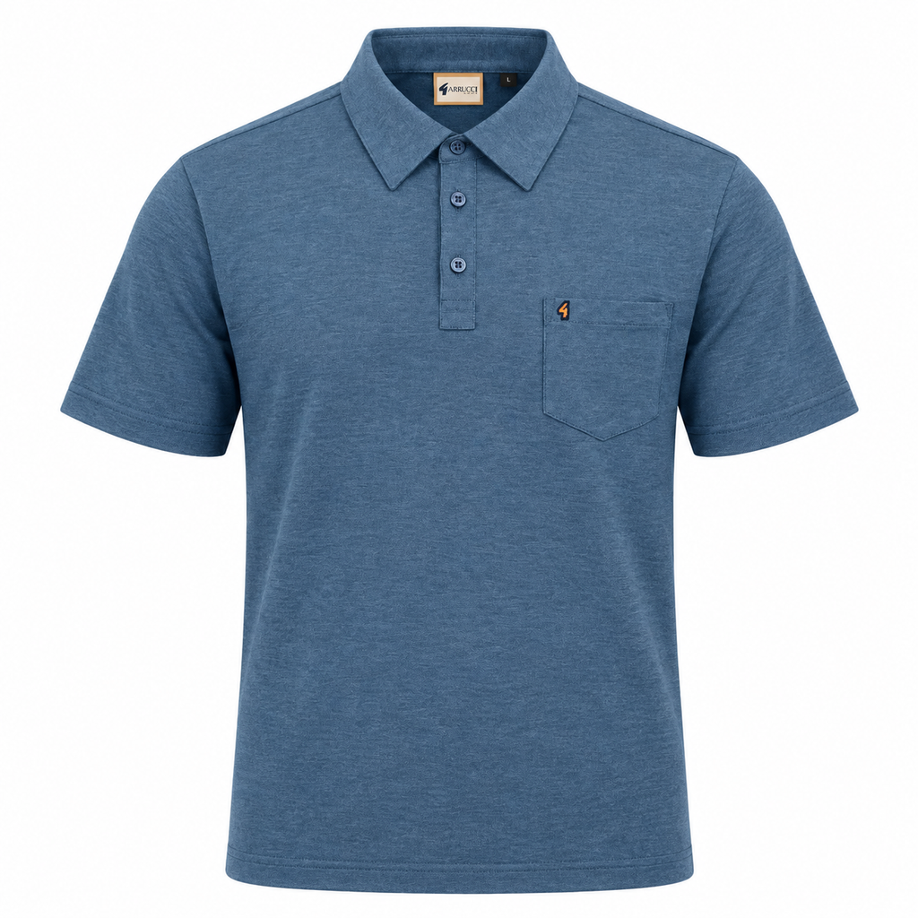 Gabicci Z17 Seasonal Patterned Polo Shirt - Airforce