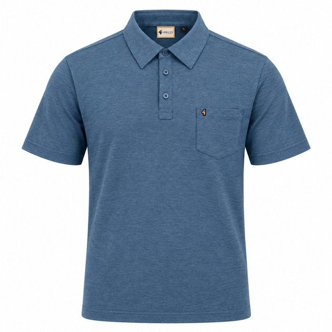 Gabicci Z17 Seasonal Patterned Polo Shirt - Airforce Hover Image