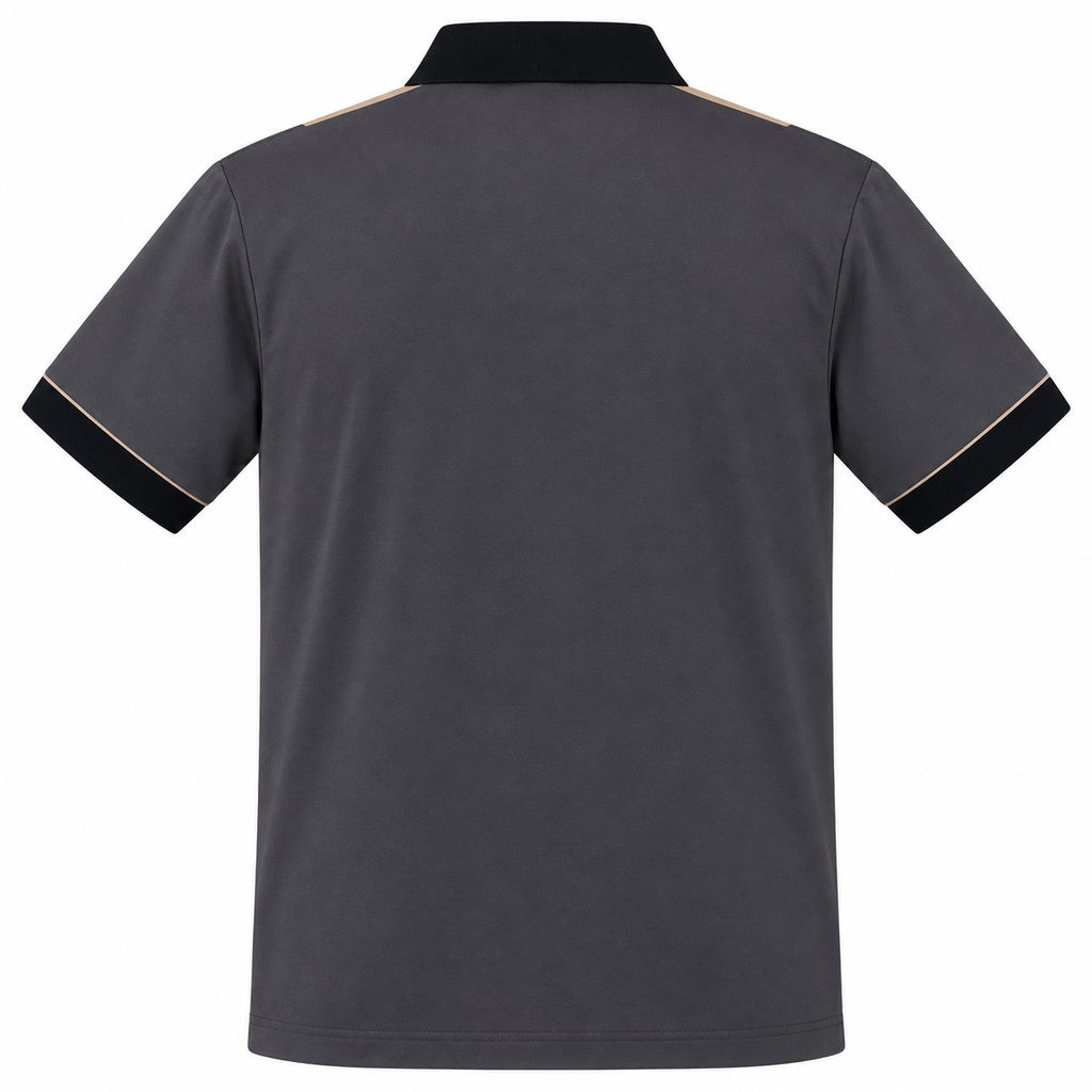 Gabicci X02 Seasonal Patterned Polo Shirt - Charcoal