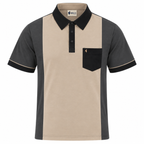 Gabicci X02 Seasonal Patterned Polo Shirt - Charcoal