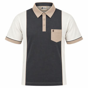 Gabicci X02 Seasonal Patterned Polo Shirt - Cream