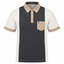 Gabicci X02 Seasonal Patterned Polo Shirt - Cream