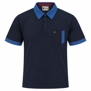 Gabicci X10 Seasonal Patterned Polo Shirt - Navy