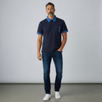 Gabicci X10 Seasonal Patterned Polo Shirt - Navy