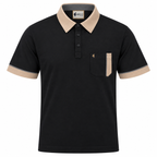 Gabicci X10 Seasonal Patterned Polo Shirt - Black