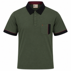 Gabicci X10 Seasonal Patterned Polo Shirt - Khaki