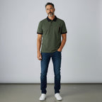 Gabicci X10 Seasonal Patterned Polo Shirt - Khaki