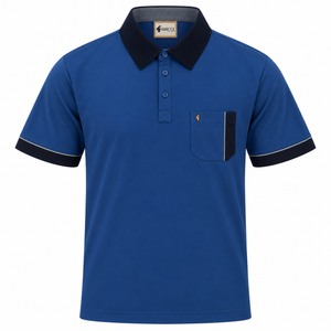 Gabicci X10 Seasonal Patterned Polo Shirt - Airforce