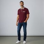 Gabicci X09 Seasonal Patterned Polo Shirt - Claret