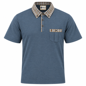 Gabicci X09 Seasonal Patterned Polo Shirt - Airforce