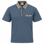 Gabicci X09 Seasonal Patterned Polo Shirt - Airforce