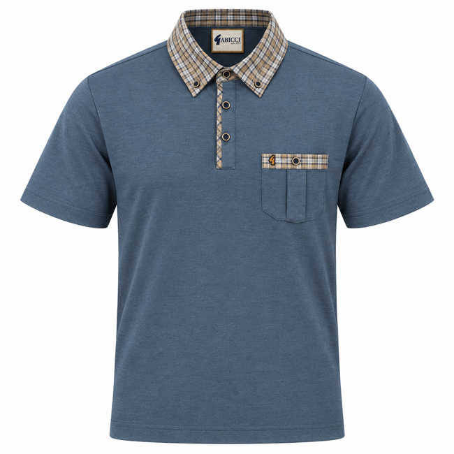 Gabicci X09 Seasonal Patterned Polo Shirt - Airforce Hover Image