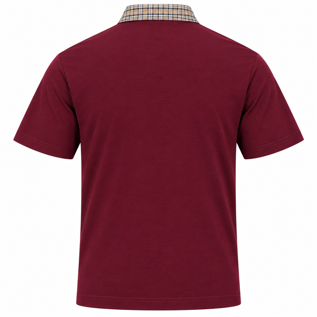 Gabicci X09 Seasonal Patterned Polo Shirt - Claret