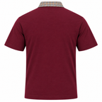 Gabicci X09 Seasonal Patterned Polo Shirt - Claret