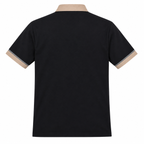 Gabicci X10 Seasonal Patterned Polo Shirt - Black