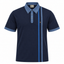 Gabicci X05 Seasonal Patterned Polo Shirt - Navy