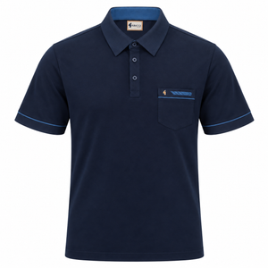 Gabicci X06 Seasonal Patterned Polo Shirt - Navy