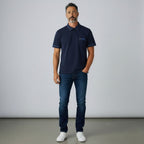 Gabicci X06 Seasonal Patterned Polo Shirt - Navy