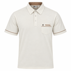 Gabicci X06 Seasonal Patterned Polo Shirt - Cream