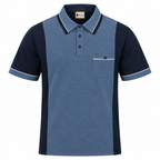 Gabicci X08 Seasonal Patterned Polo Shirt - Navy