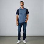Gabicci X08 Seasonal Patterned Polo Shirt - Navy