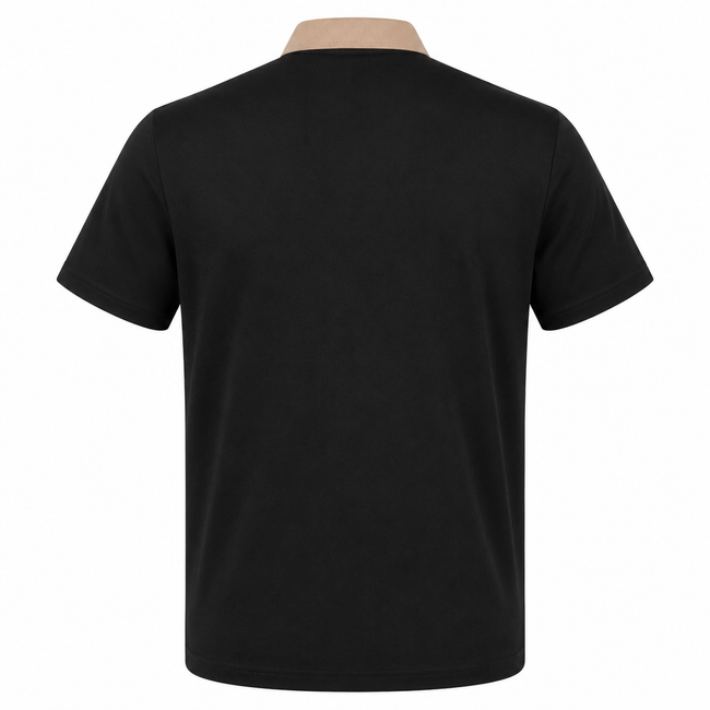 Gabicci X28 Seasonal Patterned Polo Shirt - Black Main Image