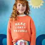 Joules Girls Sundaze Sweat Top - Orange
