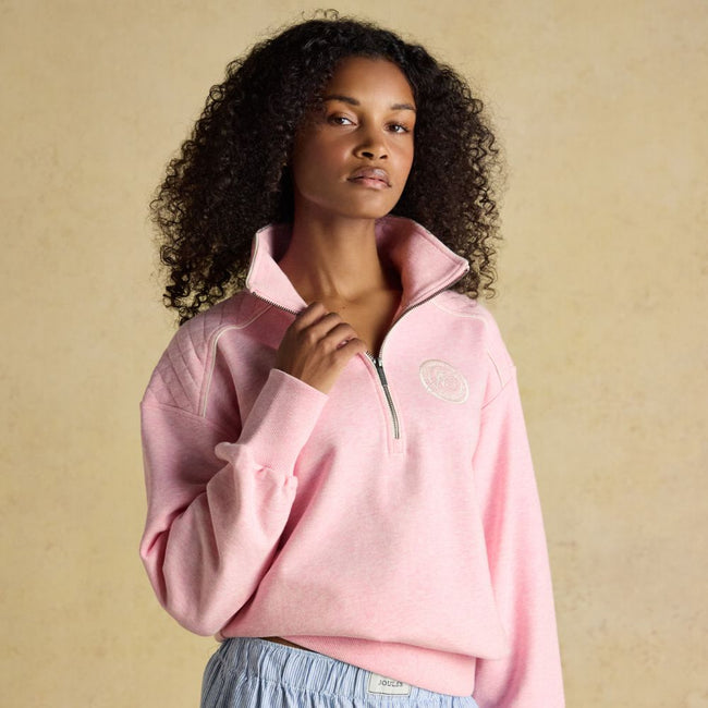 Joules Womens Racquet Sweat Top - Pink Main Image