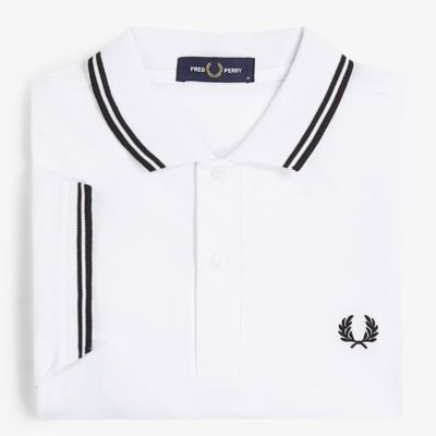 Fred Perry Twin Tipped Polo Shirt - White