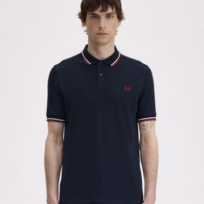 Fred Perry Twin Tipped Polo Shirt - Navy