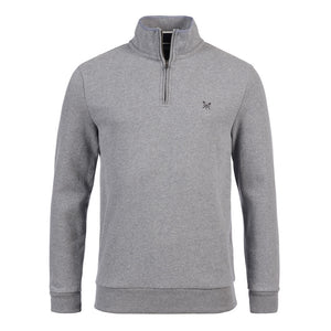 Crew Clothing Classic Half Zip Sweatshirt - Grey Marl