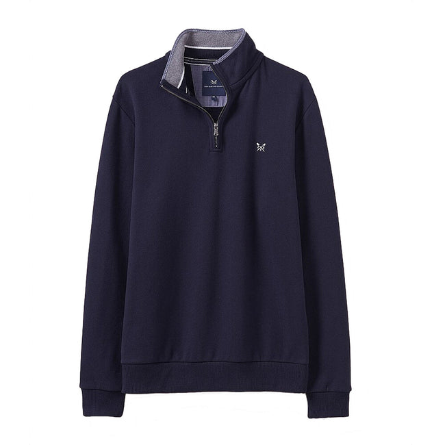 Crew Clothing Classic Half Zip Sweatshirt - Navy Hover Image
