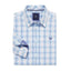 Crew Clothing Long Sleeved Poplin Check Shirt - Blue Decco