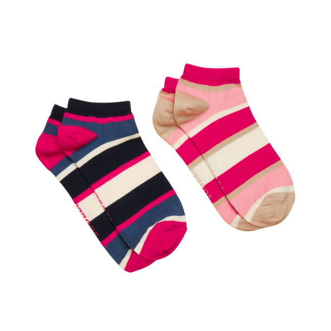 Joules Womens Rilla 2 Pack Sock - Pink Blue Hover Image