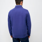 Crew Clothing Classic Cotton-Mix Half-Zip Sweatshirt - Navy