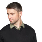 Gabicci Jumpers - K01 Classic V Neck - Black