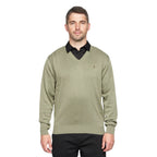 Gabicci Jumpers - K01 Classic V Neck - Olive